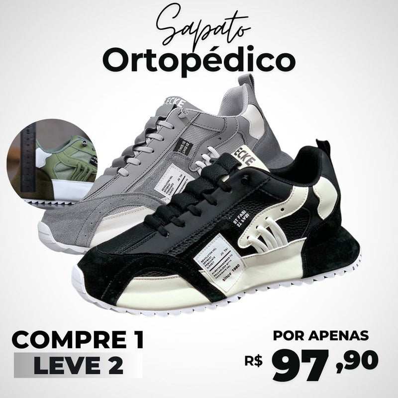 Kit 2 Sapatos TECNO ortopédico (AUMENTE 5CM)